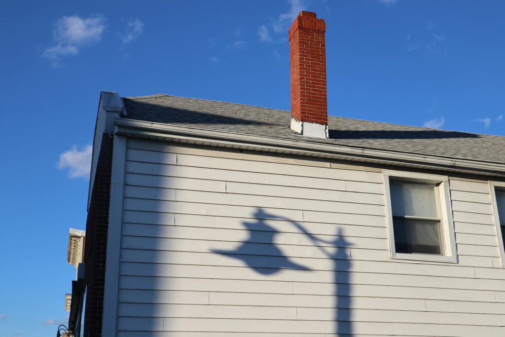chimney on the house